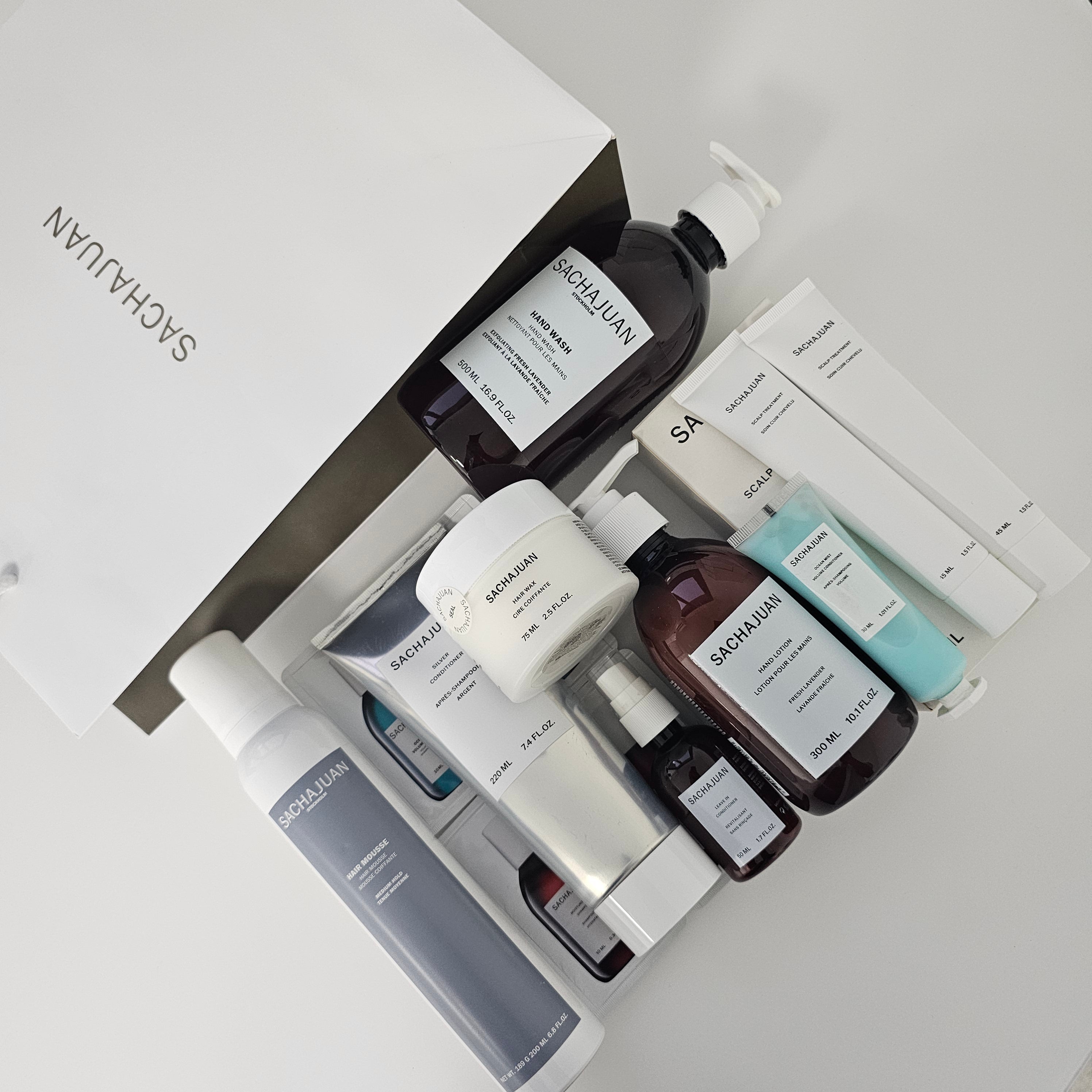 10-in-1 Sachajuan Haircare & Body Bundle – Mousse, Conditioners, Hand Care & Styling