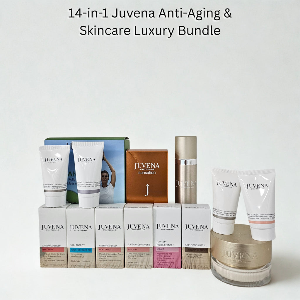 14-in-1 Juvena Anti-Aging & Skincare Luxury Bundle – Day & Night Creams, Serums, Mousse & Tools (15000 TL)