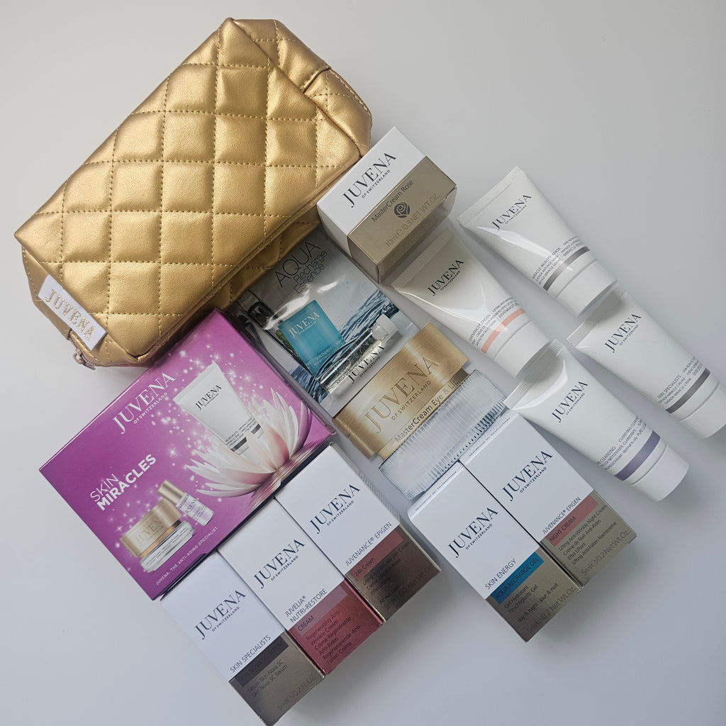 15-in-1 Juvena of Switzerland Complete Anti-Aging & Hydration Skincare Bundle – Luxury Set with Bag