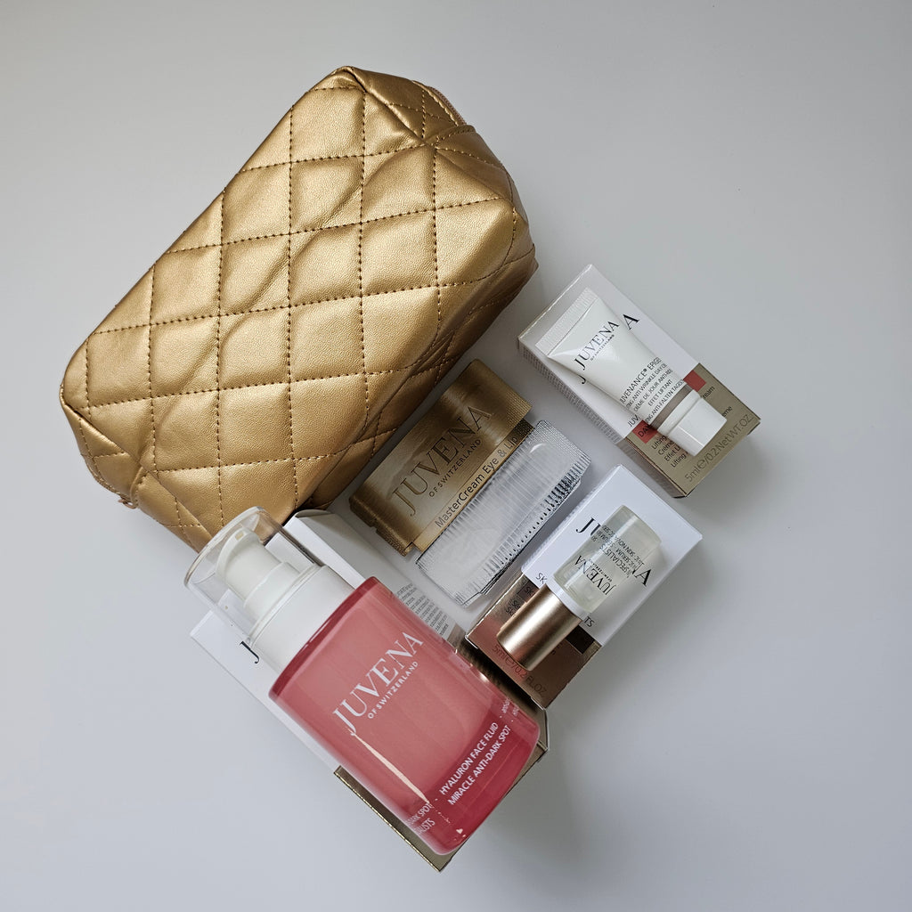 5-in-1 Juvena of Switzerland Hydration & Epigen Skincare Bundle – Hyaluron Fluid, Serum & Travel Bag