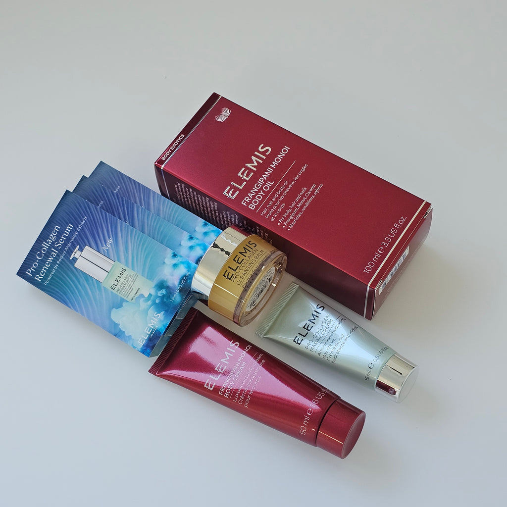 Elemis 5'i 1 Arada Pro-Collagen &amp; Frangipani Vücut Bakım Seti | Elegancia Kıbrıs